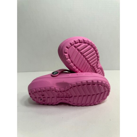084 Crocs Classic Furry Clog, Pink-US 13 Kids - Picture 4 of 5